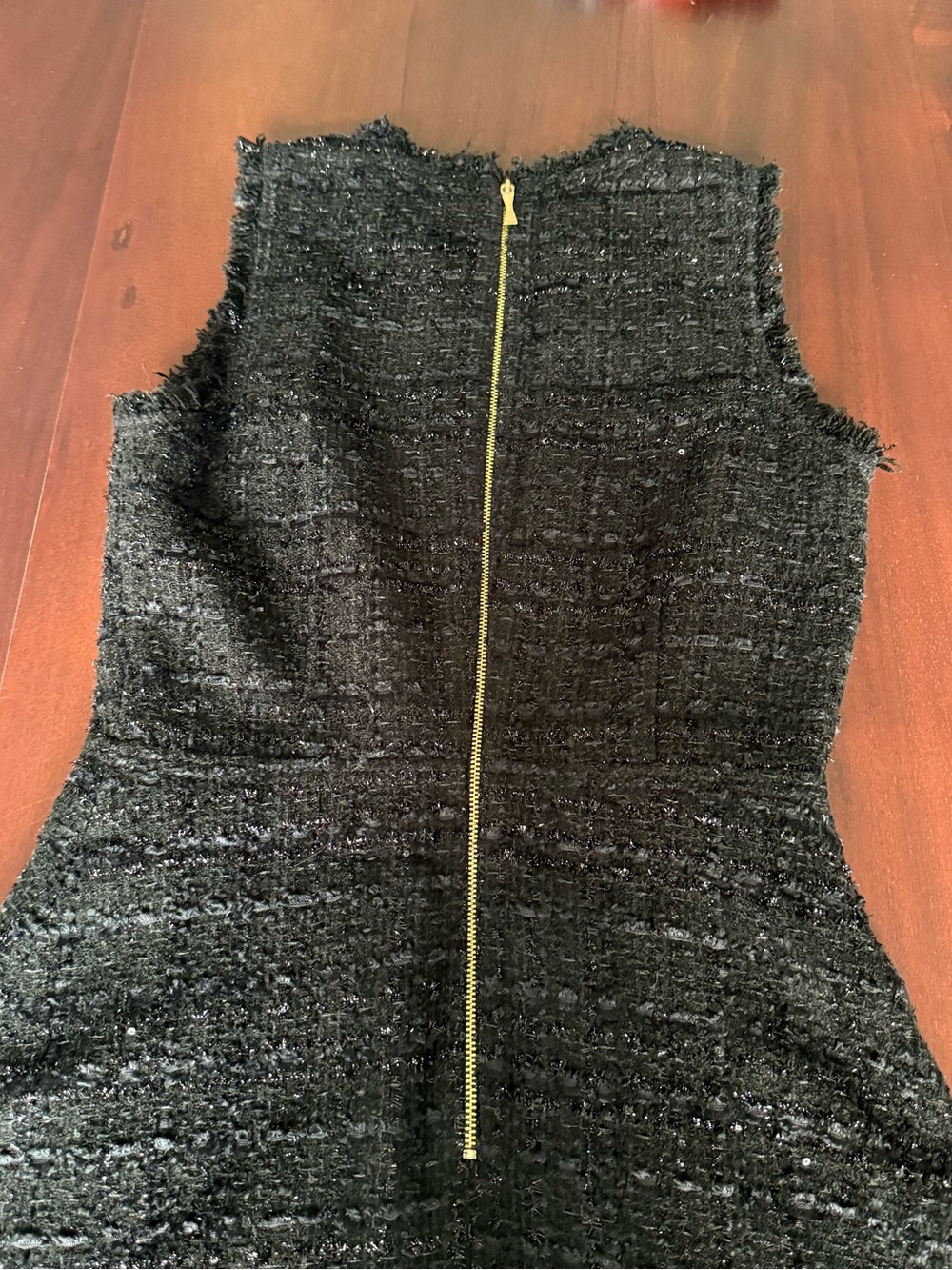 Kate Spade Sleeveless Black Tweed A-Line Dress - Picture 11 of 11